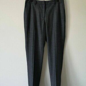 New LAFAYETTE 148 Blue Lightweight Wool Blend Cuffed Clinton Pants Trouser 10 12